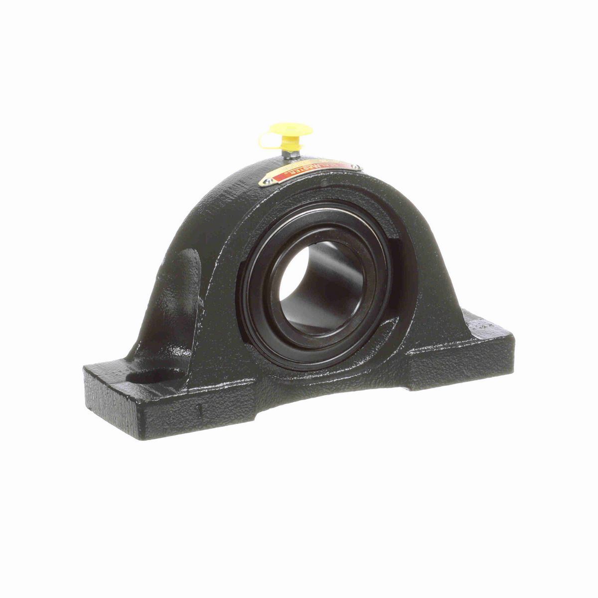 Sealmaster Mounted Cast Iron Two Bolt Pillow Block Ball Bearing - 52100 Bearing Steel, Black Oxided - Setscrew Lock - NP-25