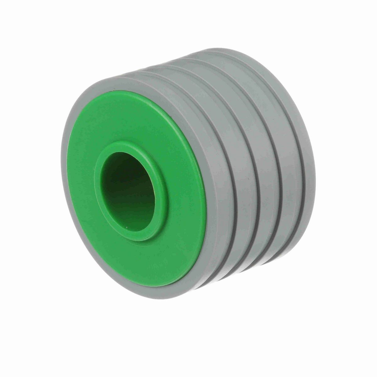 System Plast Return Roller with Rubber; OD: 57-mm, Shaft Dia: 20-mm, Length: 40.5-mm, Color: Green - RR-57B20ML41-PEG
