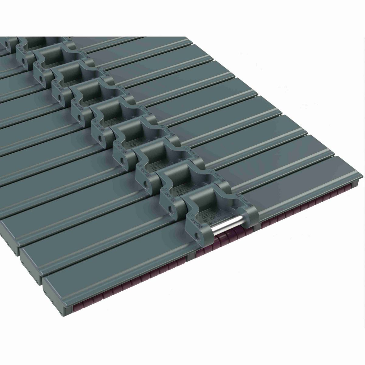 Rexnord HDS LBP Straight Running Low Backline Pressure, Material: Internally Lubricated Polyacetal (Grey), Width: 12in, Pitch: 1.5in - 752.81.20