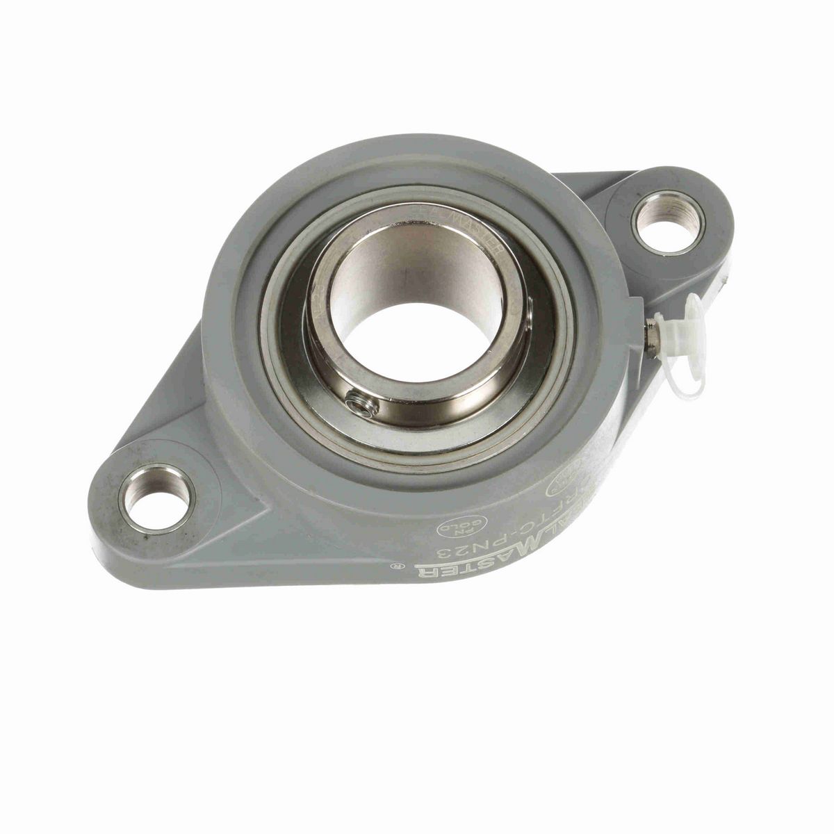 Sealmaster Mounted Composite Two Bolt Flange Ball Bearing - 52100 Bearing Steel, Phosphorus Nickel Coated - Setscrew Lock - Corrosion Resistant - CRFTC-PN23