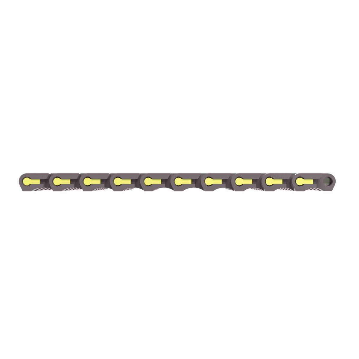 Rexnord 1505 Straight Running Solid Top, Material: Brown High Performance, Width: 4.5in, Pitch: 15mm - 81425421