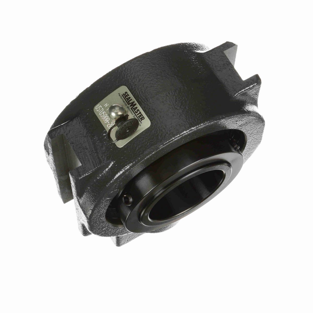 Sealmaster Mounted Cast Iron Wide Slot Take Up Spherical Roller - 52100 Bearing Steel, Black Oxided - Collar Mount Lock - USTU5000-208