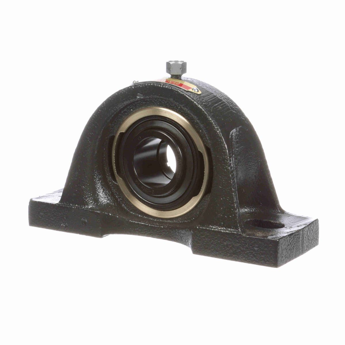 Sealmaster Mounted Cast Iron Two Bolt Pillow Block Ball Bearing - 52100 Bearing Steel, Black Oxided - Concentric Lock - Low Drag - EMP-19TX ALP