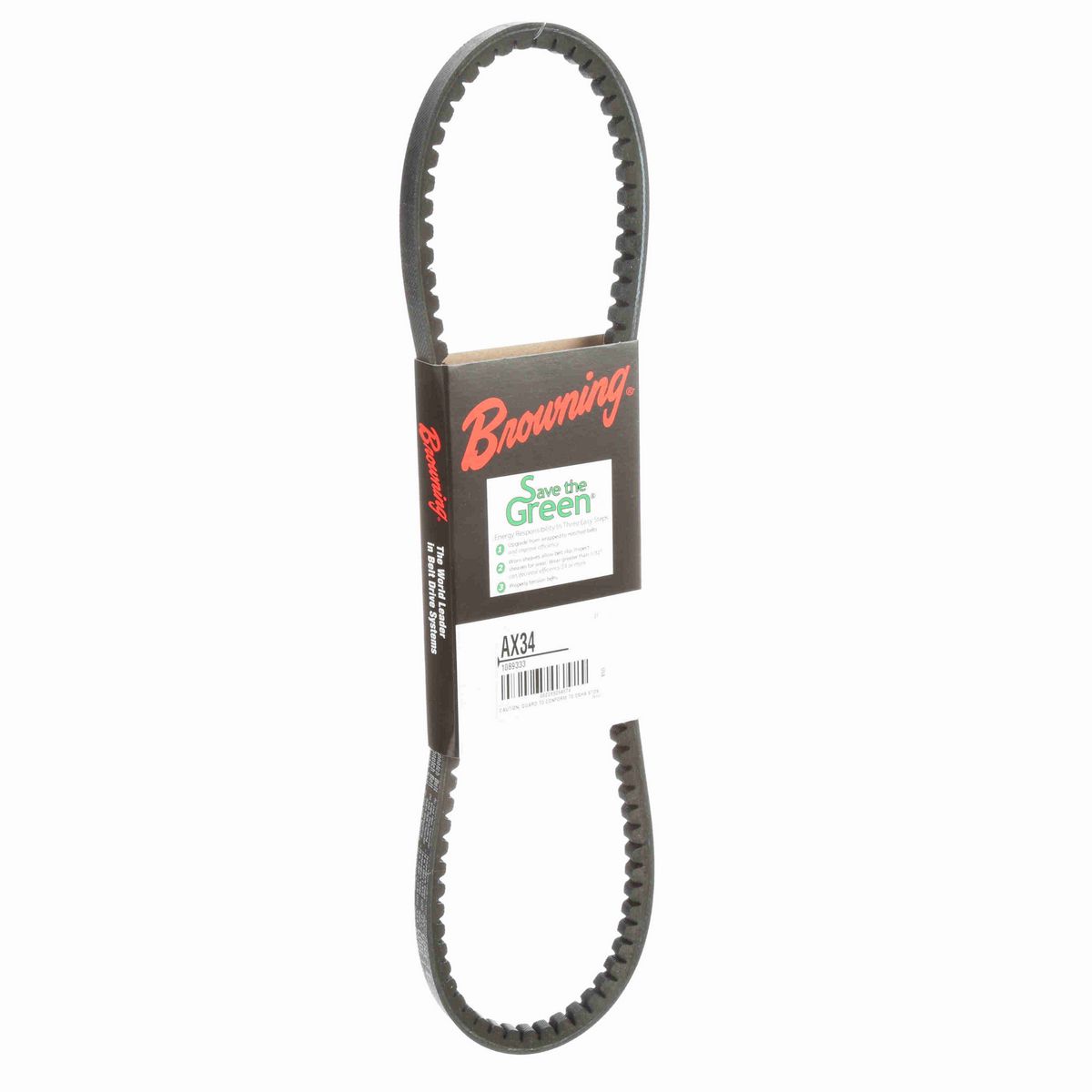 Browning EPDM Notched Belt 98% Efficient - AX34