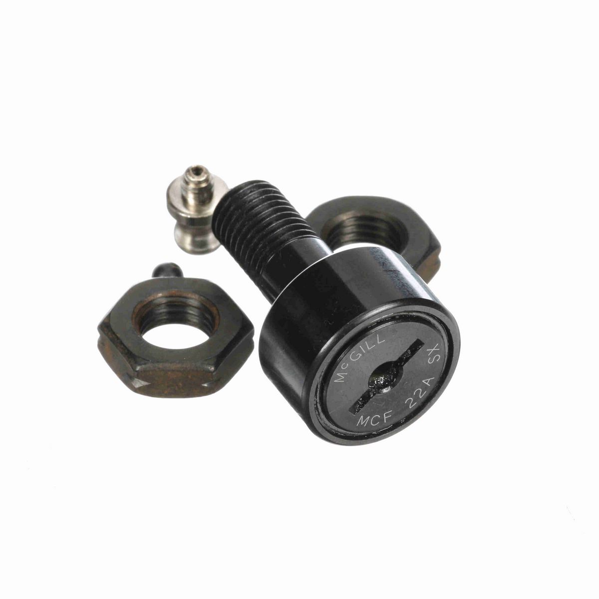 Опорный ролик с цапфой McGill CAMROL MCF 22A SX, цилиндрический, с уплотнением, со шлицем под отвёртку, метрический