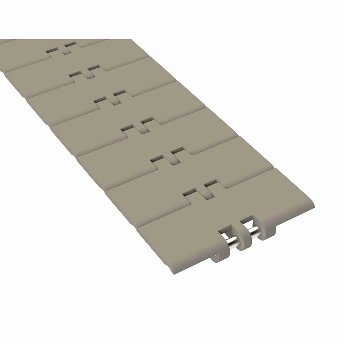 Rexnord 820 Straight Running Solid Top, Material: Extreme Chemical Resistant (Grey), Width: 4.5in, Pitch: 1.5in - 81428602