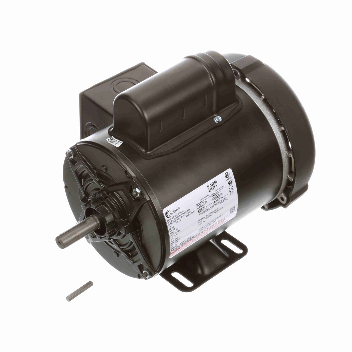 Century General Purpose Farm Duty Motor, 0.5 HP, 1 Ph, 60 Hz, 115/230 V, 1800 RPM, 56 Frame, TEFC - C311V1