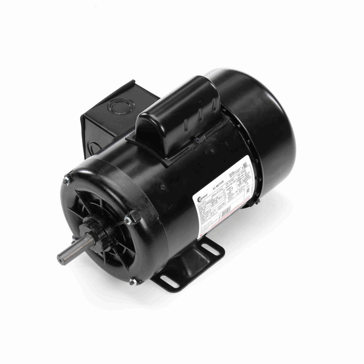 Century General Purpose Farm Duty Motor, 1.0 HP, 1 Ph, 60 Hz, 230/115 V, 1800 RPM, L56 Frame, TEFC - C313
