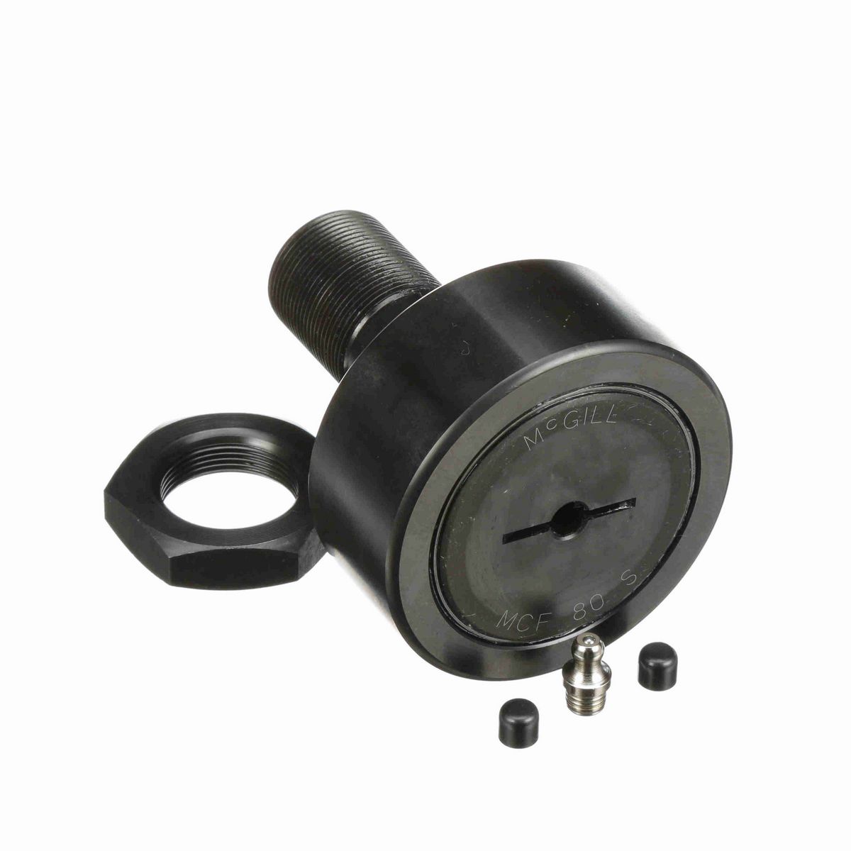 Опорный ролик с цапфой McGill CAMROL MCF 80 S, бочкообразный, с уплотнением, со шлицем под отвёртку, метрический