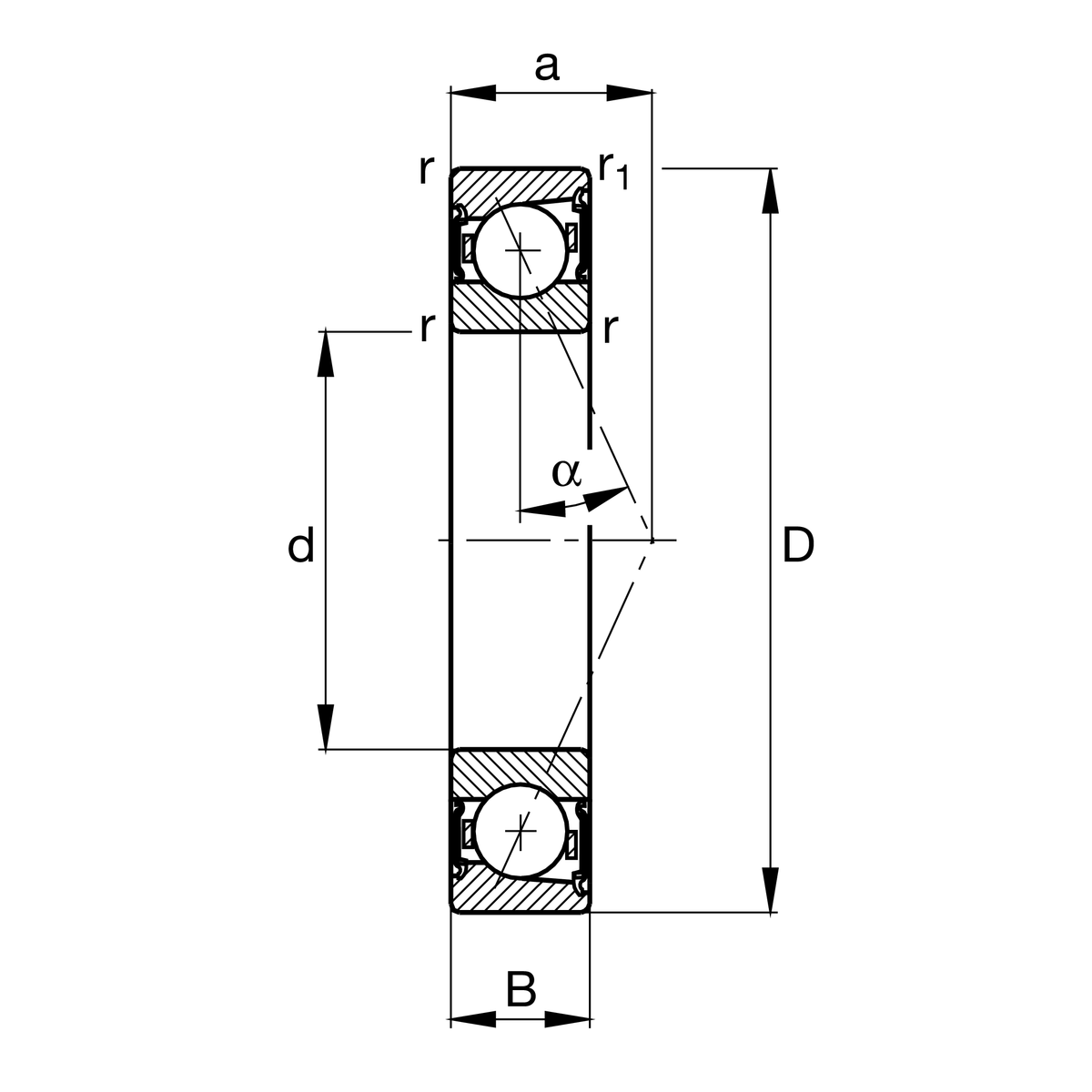 Шпиндельный подшипник FAG B7214-E-2RSD-T-P4S-UL