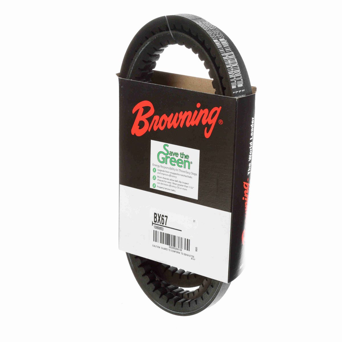Browning EPDM Notched Belt 98% Efficient - BX67