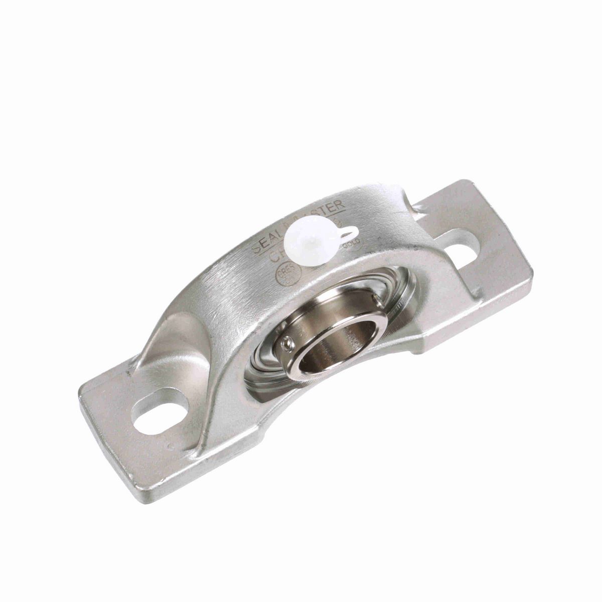 Sealmaster Mounted Stainless Steel Two Bolt Pillow Block Ball Bearing - 52100 Bearing Steel, Phosphorus Nickel Coated - Setscrew Lock - Corrosion Resistant - CRPS-PN19