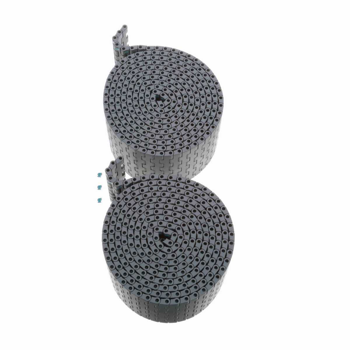 System Plast 2121FT Straight Running Solid Top, Material: NG evo (Gray Blue), Width: 4.5in, Pitch: 0.5in - NGE2121FT-K450