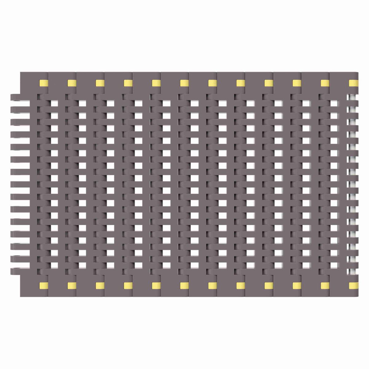 Rexnord 8506 Straight Running Flush Grid, Material: Brown High Performance, Width: 6in, Pitch: 0.75in - 81420871