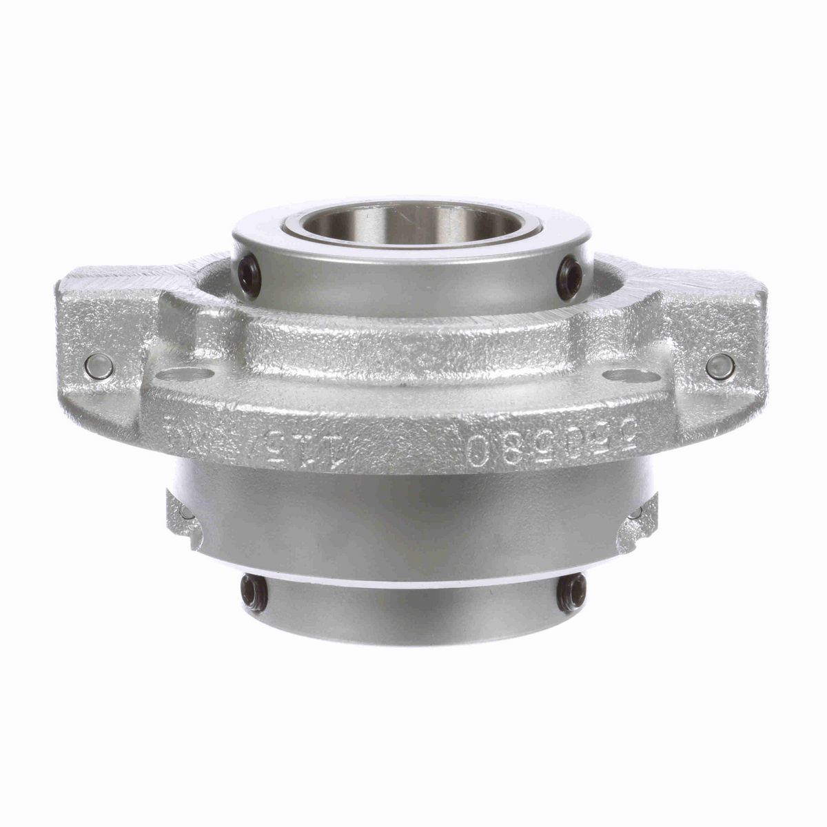 Sealmaster Mounted Flouropolymer Coated Cast Iron Piloted Flange Tapered Roller - 52100 Bearing Steel - Double Collar Mount Lock - Corrosion Resistant - RFP 115C CR