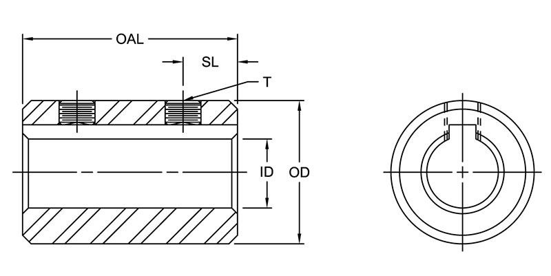 Rigid Sleeve Couplings with Keyway - Inch (Imperial) Bores Timken 68514414335