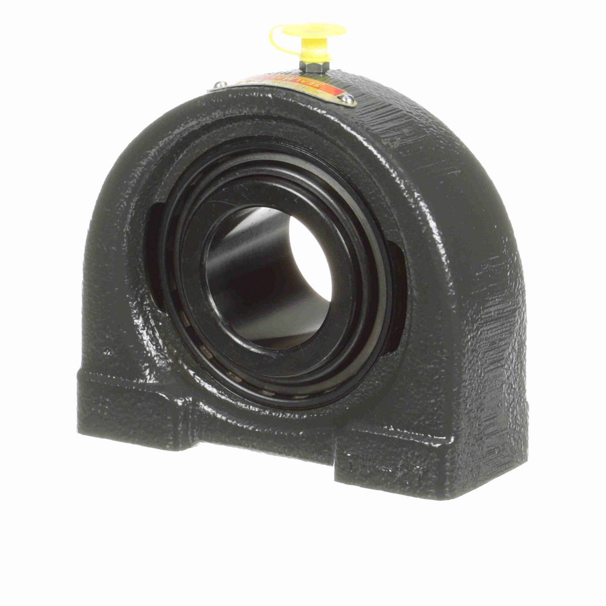 Sealmaster Mounted Cast Iron Tapped Base Pillow Block Ball Bearing - 52100 Bearing Steel, Black Oxided - Setscrew Lock - TB-26C