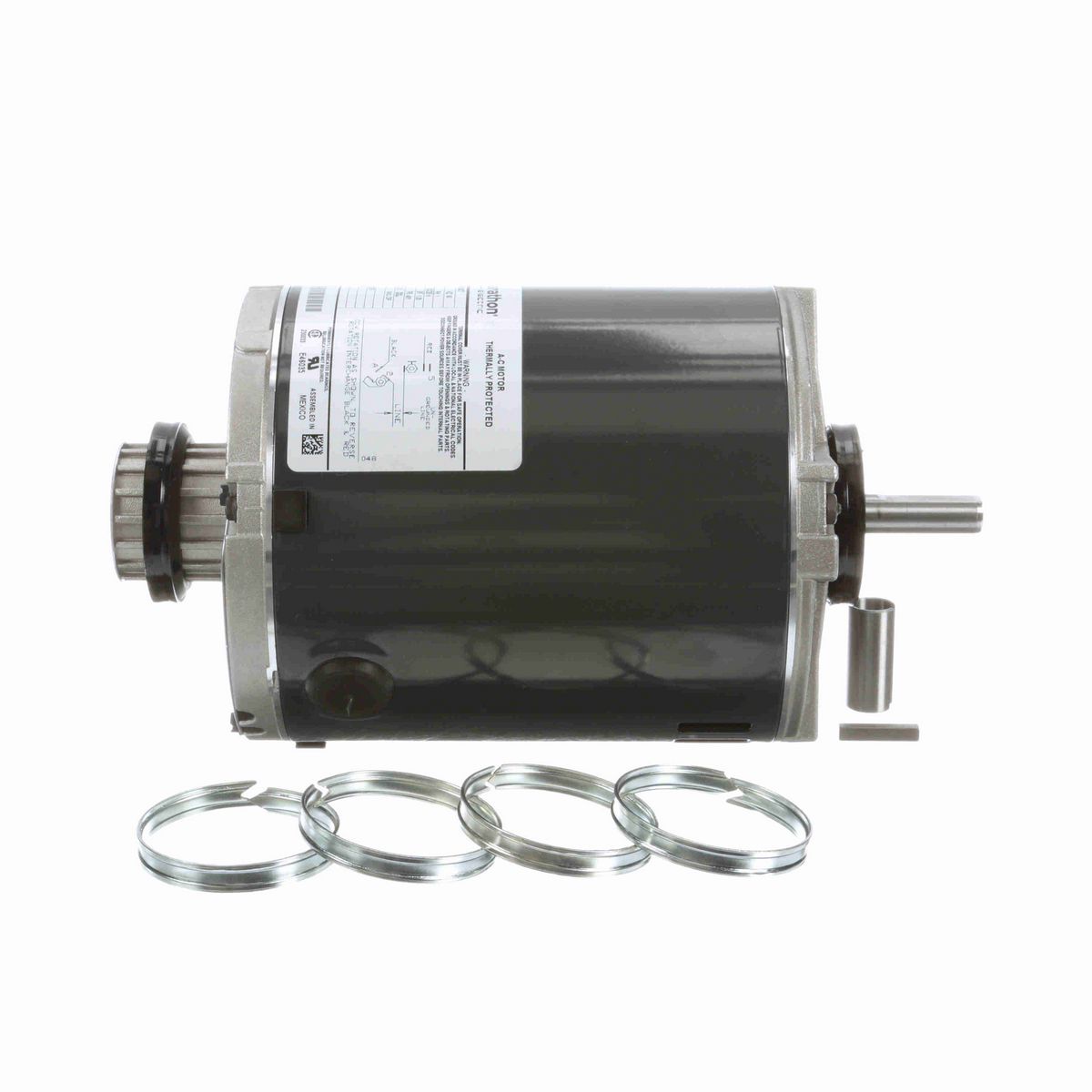 LEESON Fan and Blower Motor, 0.50 HP, 1 Ph, 60 Hz, 230 V, 1800 RPM, 48Y Frame, DP - 4739