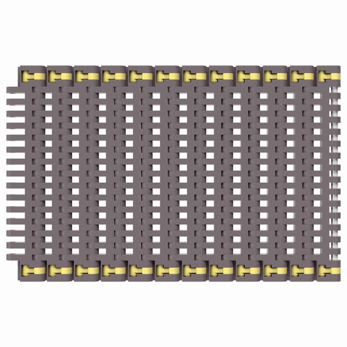 Rexnord 8506 Straight Running Flush Grid, Material: Brown High Performance, Width: 6in, Pitch: 0.75in - 81420871