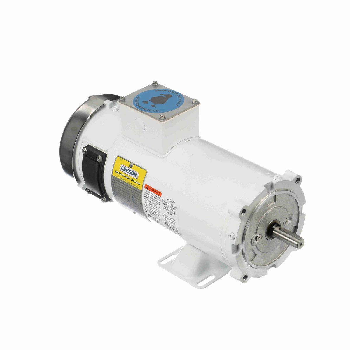 LEESON White Duck™ Washdown Motor, 1.50 HP, 180 V, 1750 RPM, S56C Frame, TEFC - 108232.00