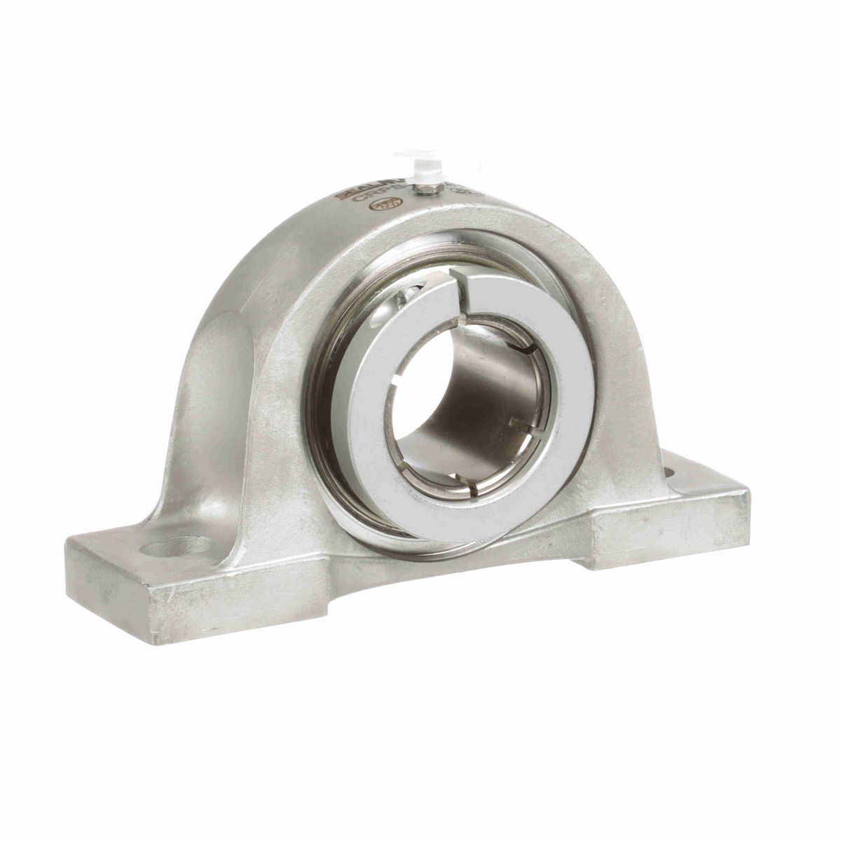 Sealmaster Mounted Stainless Steel Two Bolt Pillow Block Ball Bearing - 52100 Bearing Steel, Phosphorus Nickel Coated - Concentric Lock - Corrosion Resistant - CRPS-PN28T