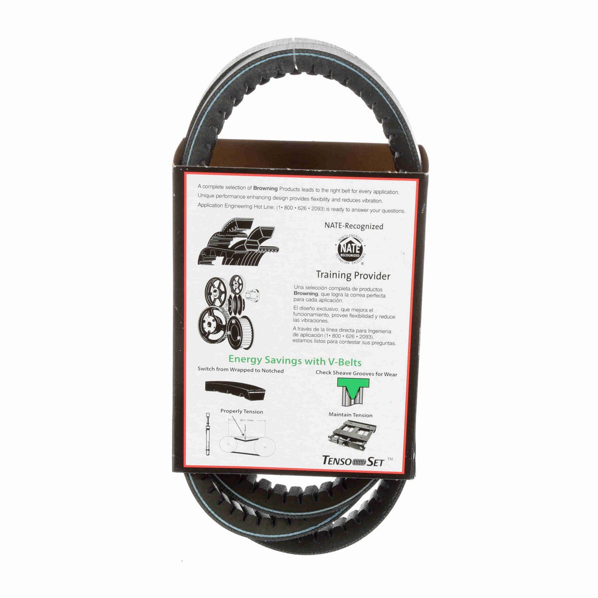 Browning EPDM Notched Belt 98% Efficient - BX68
