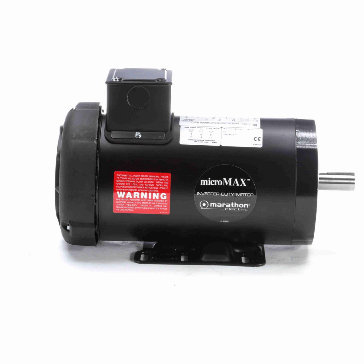 LEESON Speed Ratio Motor, 2 HP, 3 Ph, 60 Hz, 575 V, 1800 RPM, 145TC Frame, TEFC - Y369