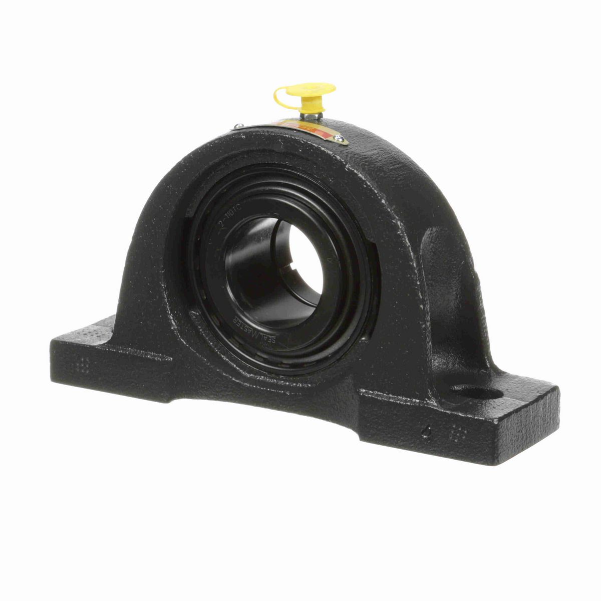 Sealmaster Mounted Cast Iron Two Bolt Pillow Block Ball Bearing - 52100 Bearing Steel, Black Oxided - Concentric Lock - NP-26TC