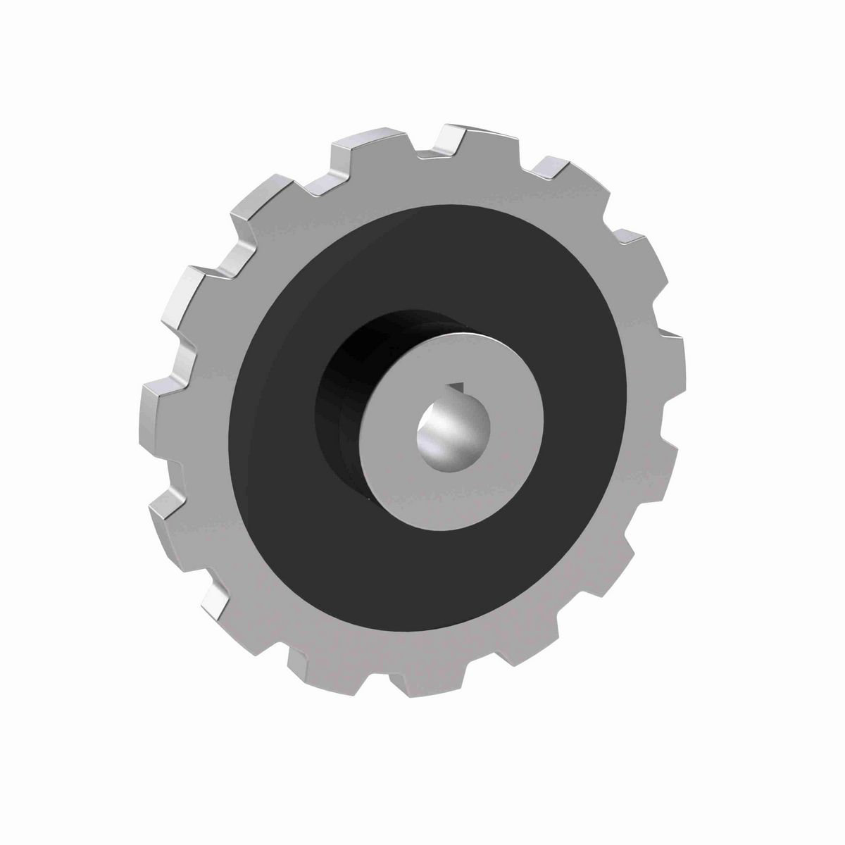 Rexnord 880 Series Solid One Piece Cast Iron Sprocket with 15 Teeth and a 1in Round Shaft-Ready Bore with Keyway & 2 Setscrews - 401-210-11