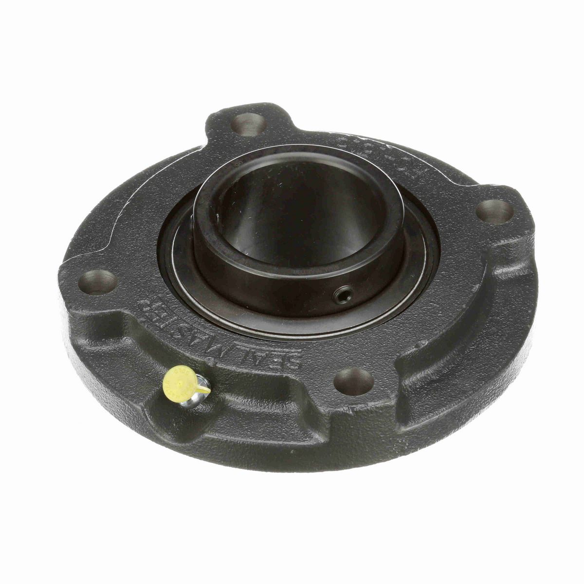 Sealmaster Mounted Cast Iron Flange Cartridge Ball Bearing - 52100 Bearing Steel, Black Oxided - Setscrew Lock - MFC-55
