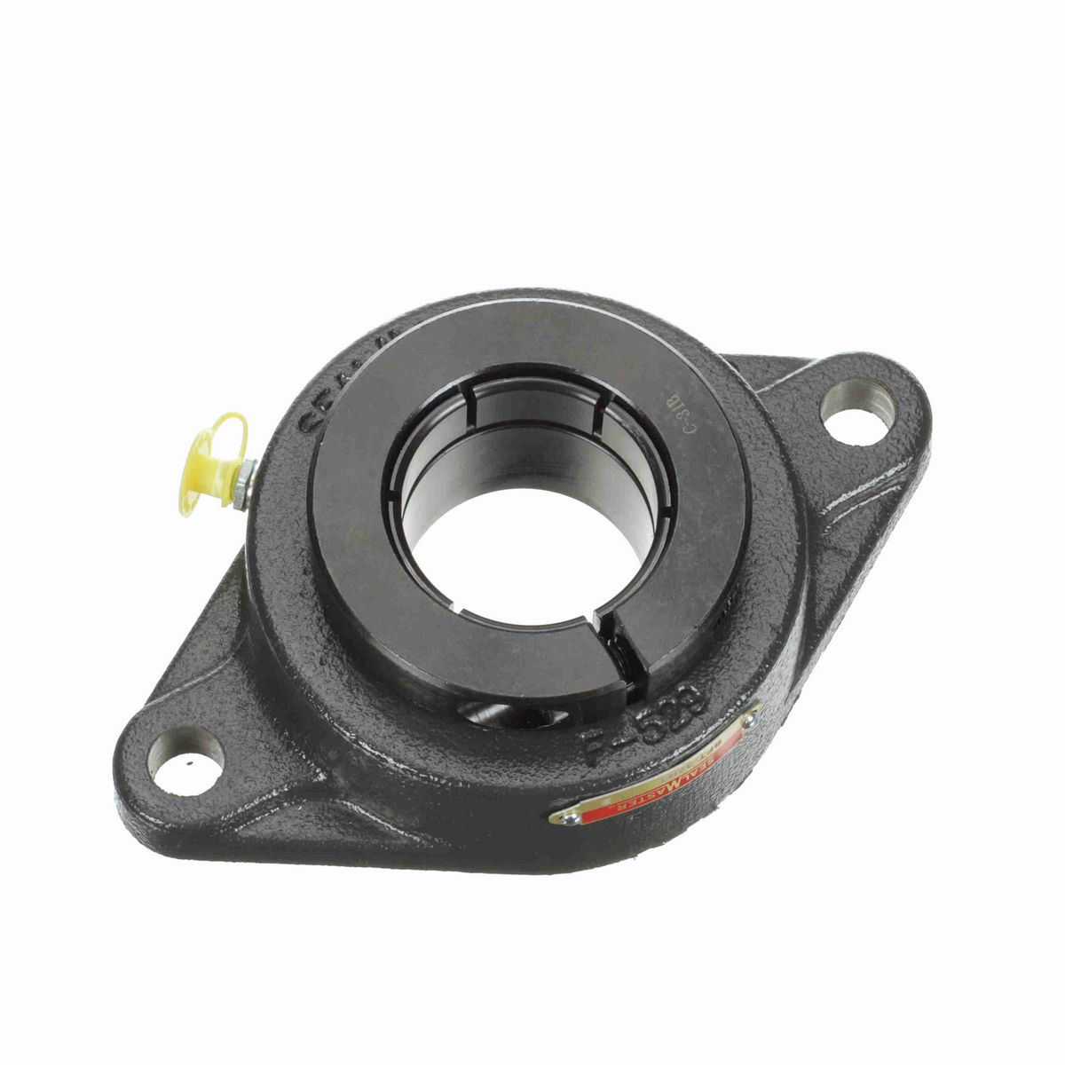 Sealmaster Mounted Cast Iron Two Bolt Flange Ball Bearing - 52100 Bearing Steel, Black Oxided - Concentric Lock - SFT-32RT
