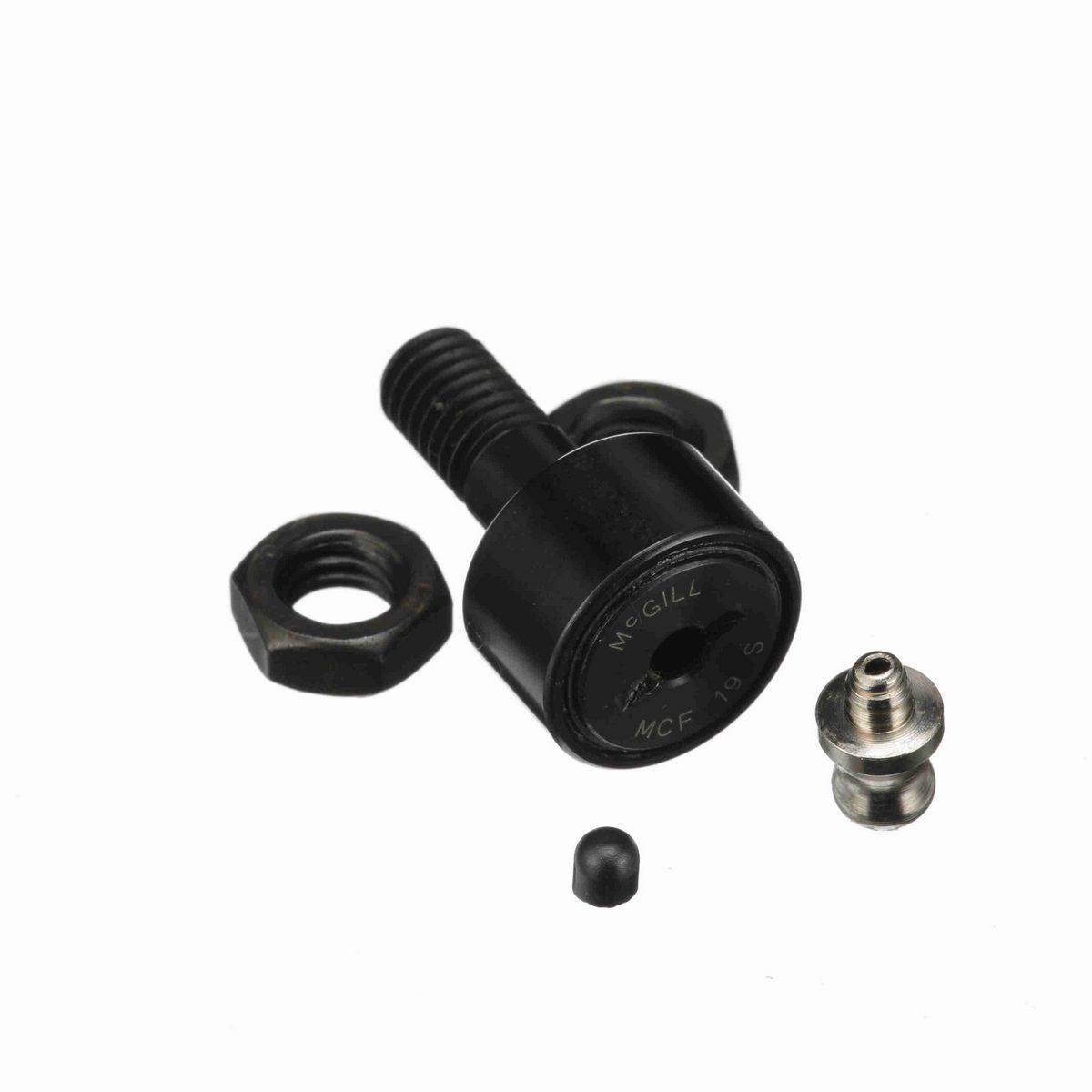 Опорный ролик с цапфой McGill CAMROL MCF 19 S, бочкообразный, с уплотнением, со шлицем под отвёртку, метрический