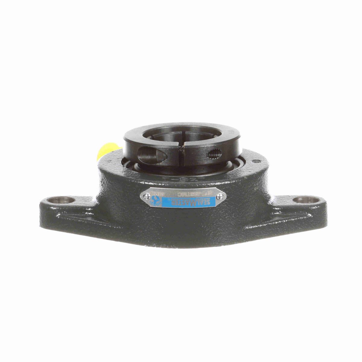 Sealmaster Mounted Cast Iron Two Bolt Flange Ball Bearing - 52100 Bearing Steel, Black Oxided - Concentric Lock - SFT-208TMC