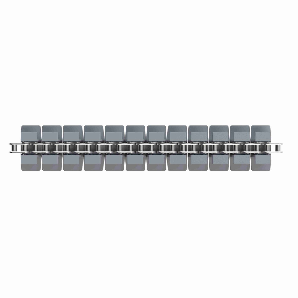 Rexnord 1873TAB Side-flexing Solid Top, Material: Silver Platinum Series, Width: 3.25in, Pitch: 1.5in - 81430842