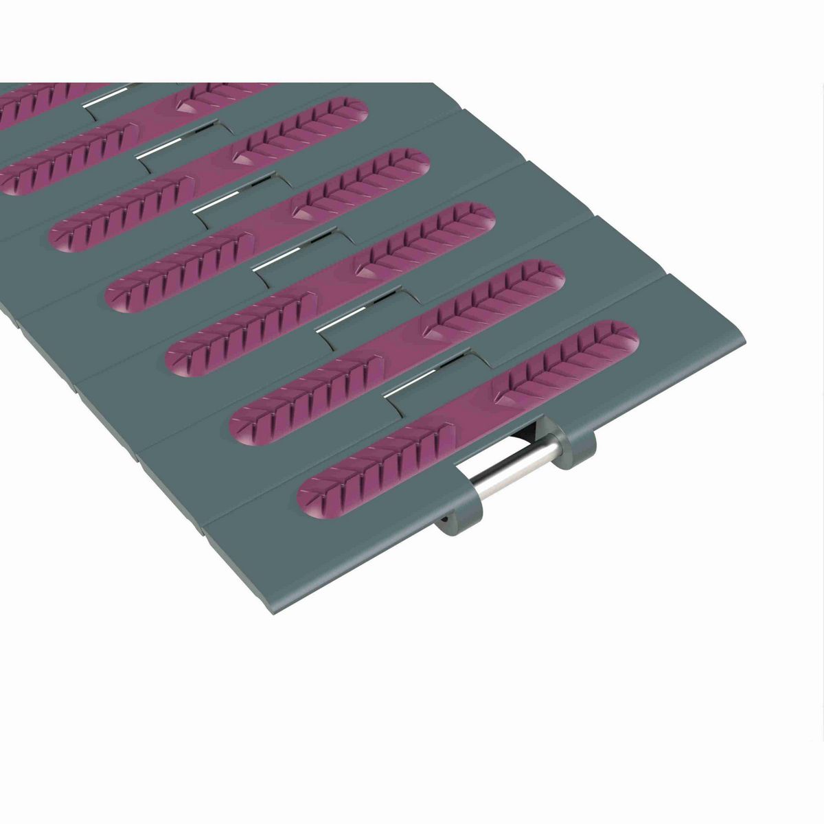 Rexnord HDS SuperGrip™ Straight Running SuperGrip™, Material: Internally Lubricated Polyacetal (Grey), Width: 7.5in, Pitch: 1.5in - 780.31.72