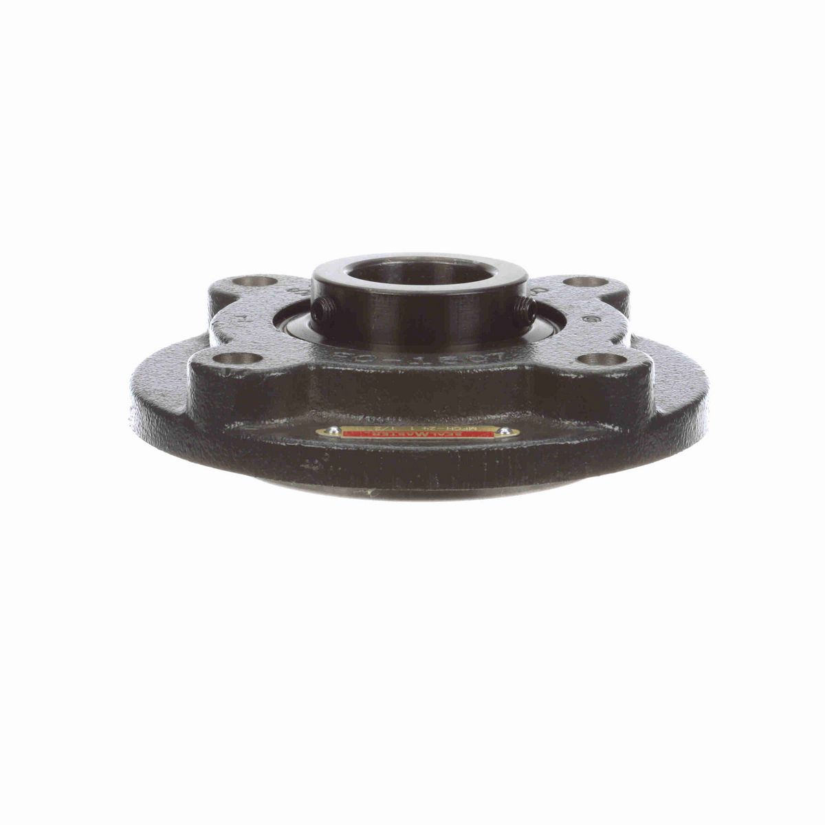 Sealmaster Mounted Cast Iron Flange Cartridge Ball Bearing - 52100 Bearing Steel, Black Oxided - Setscrew Lock - MFCH-24