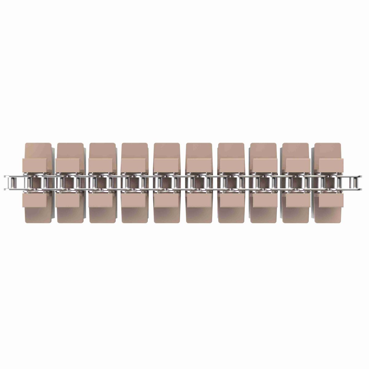 Rexnord 1873TAB SideGrip™ Side-flexing, Material: Tan Low Friction, Width: 3.75in, Pitch: 1.5in - 81426257