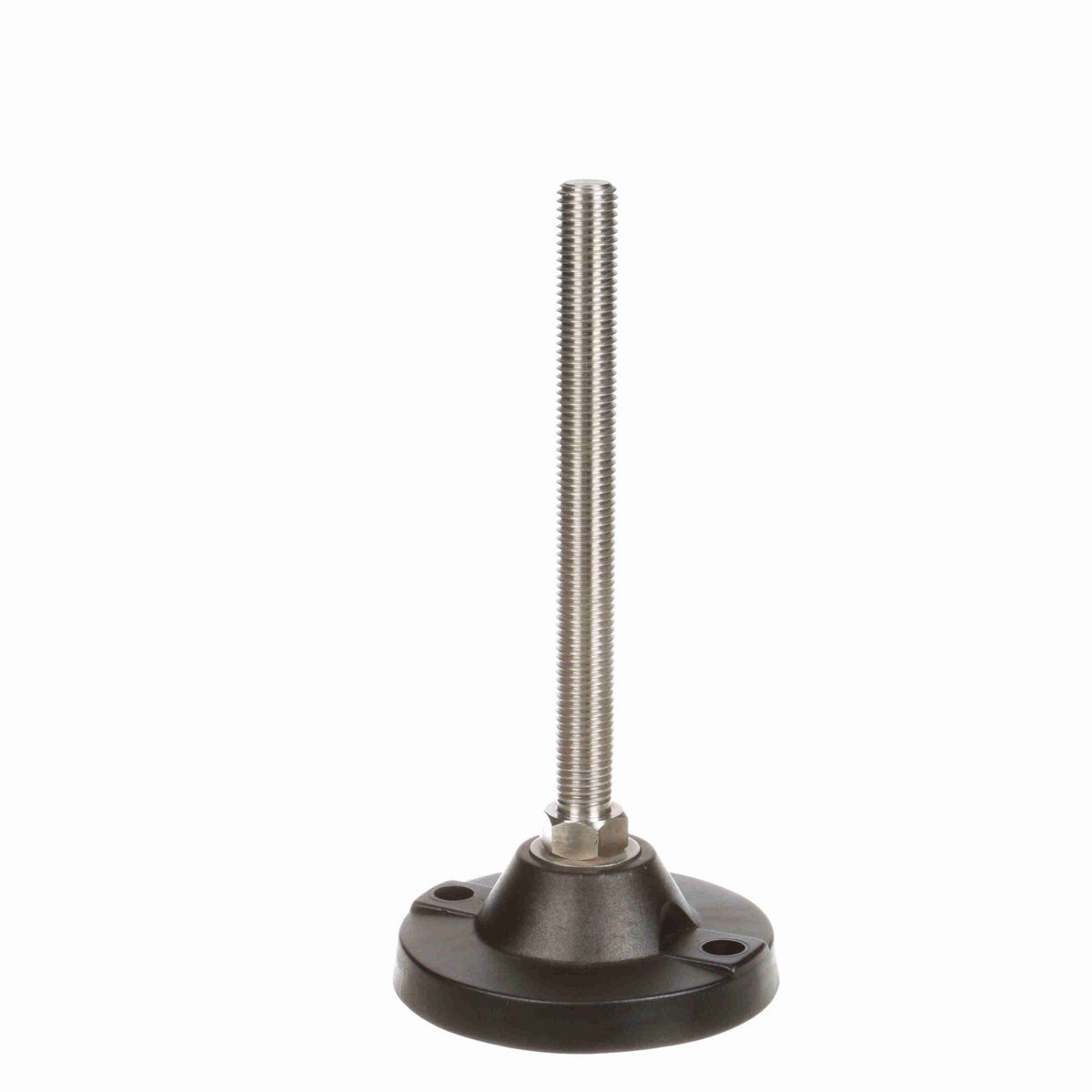 System Plast Fixed Plastic Leveler; Series: VG-520, Base Diameter: 4.84, Spindle Length: 7.46-in, Thread: 3/4-10 - VG-520-02-S34-L10