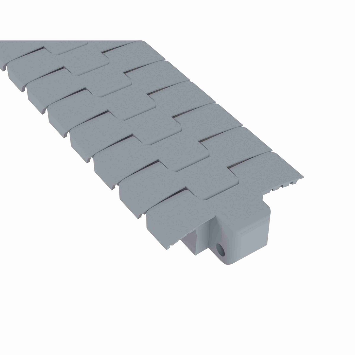 Rexnord 1050 FTLPC Side-flexing Solid Top, Material: Silver Platinum Series, Width: 3.25in, Pitch: 1in - 81429801