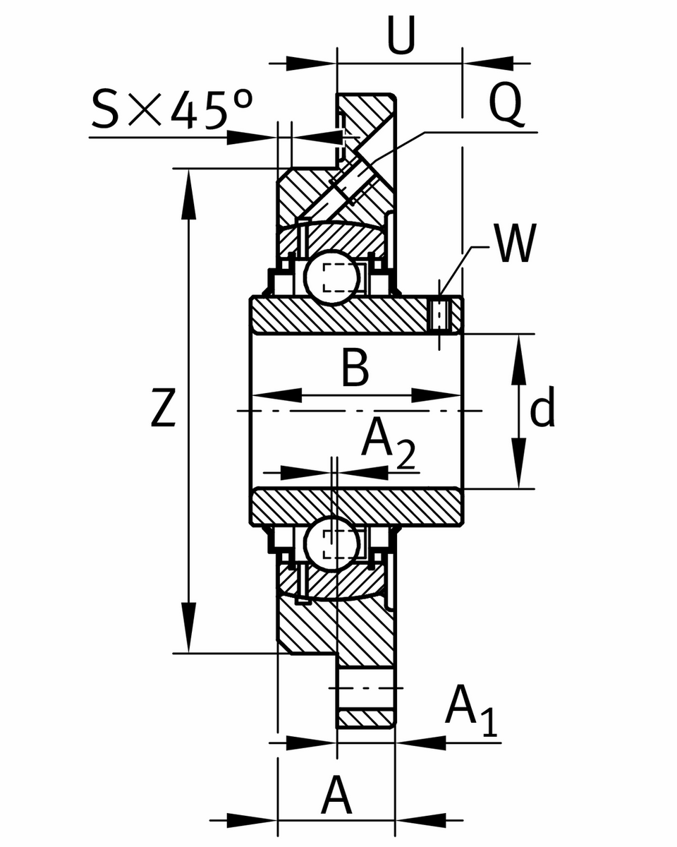 Фланцевый корпус INA RMEY60-XL-N (RMEY60-N)
