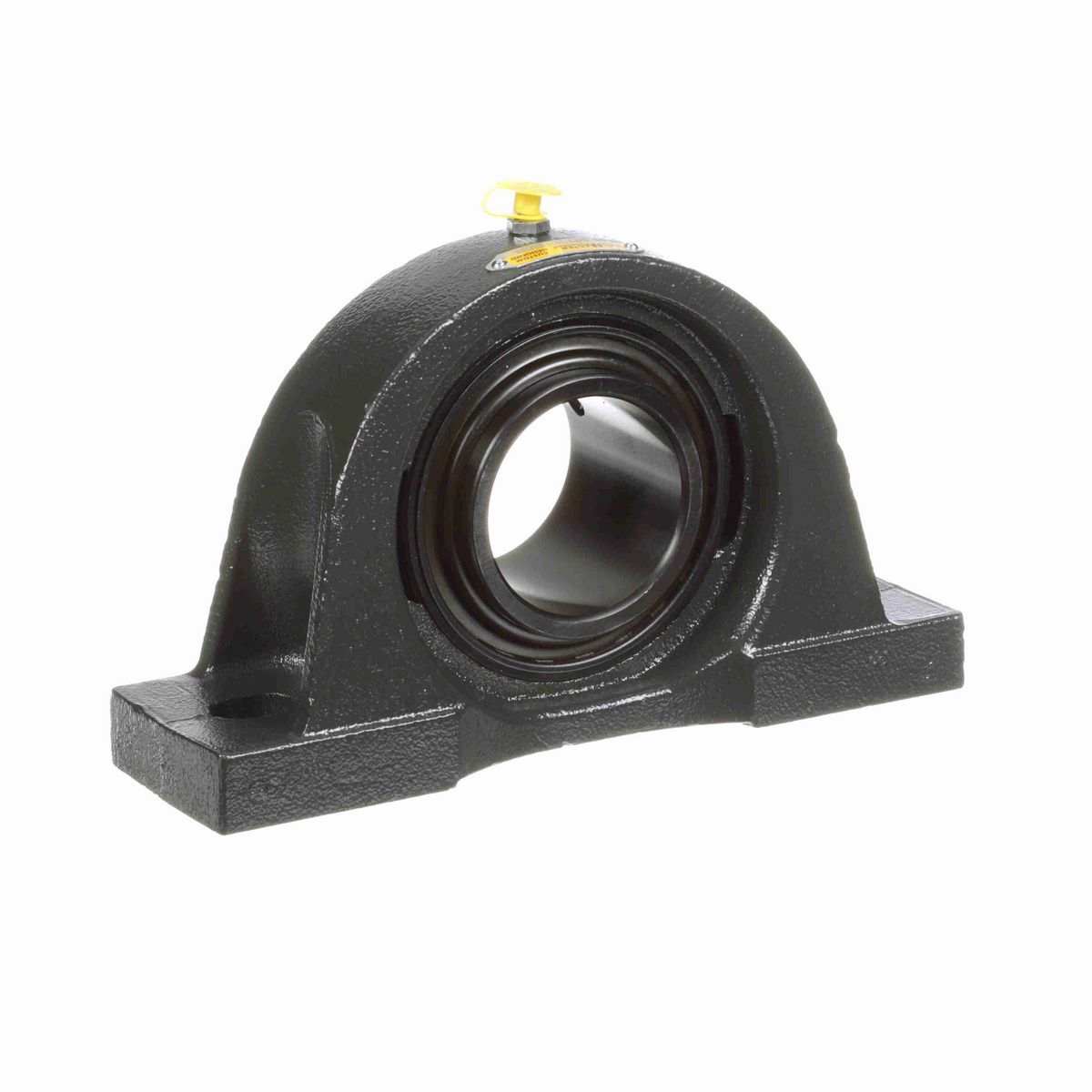 Sealmaster Mounted Cast Iron Two Bolt Pillow Block Ball Bearing - 52100 Bearing Steel, Black Oxided - Setscrew Lock - High Contamination - NP-39 DRT