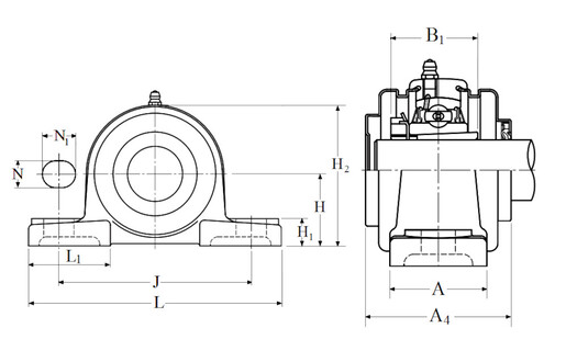 Фланцевый подшипниковый узел NTN SM-UKP209D1;H2309X