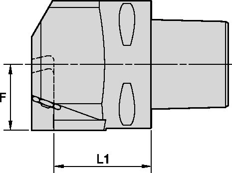Quick Change Adaptor Kennametal BEYOND EVOLUTION - MODULAR CUTTING UNIT - PSC - 90° - THROUGH COOLANT [6000030]