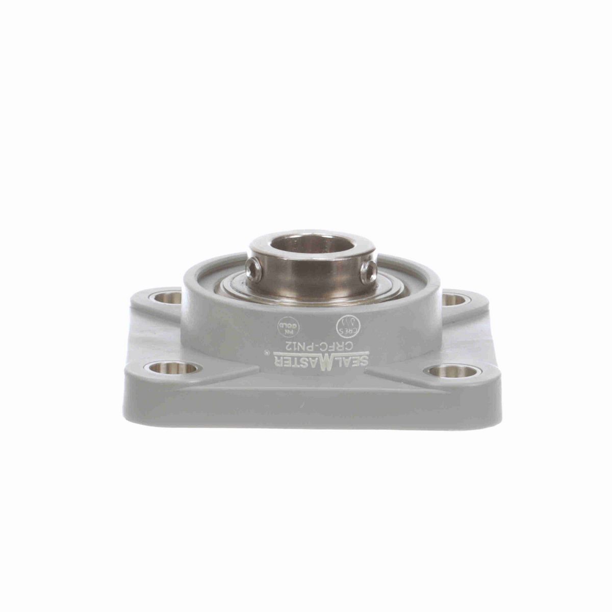 Sealmaster Mounted Composite Four Bolt Flange Ball Bearing - 52100 Bearing Steel, Phosphorus Nickel Coated - Setscrew Lock - Corrosion Resistant - CRFC-PN12