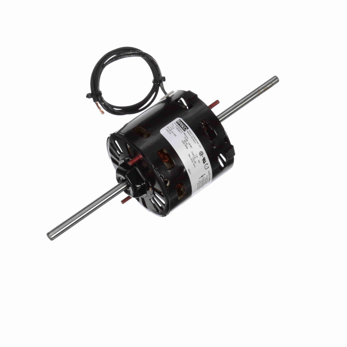 FASCO OEM Replacement Motor, 1/20 HP, 1 Ph, 60 Hz, 115 V, 1550 RPM, 1 Speed, 3.3" Diameter, TEAO - D1165