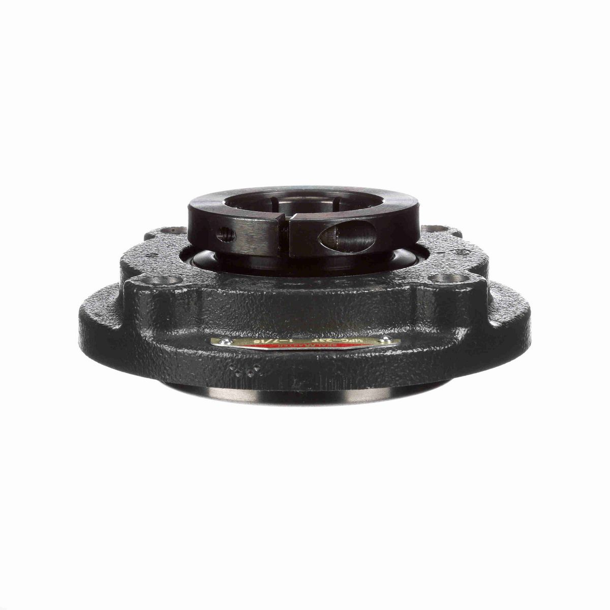 Sealmaster Mounted Cast Iron Flange Cartridge Ball Bearing - 52100 Bearing Steel, Black Oxided - Concentric Lock - MFC-23T