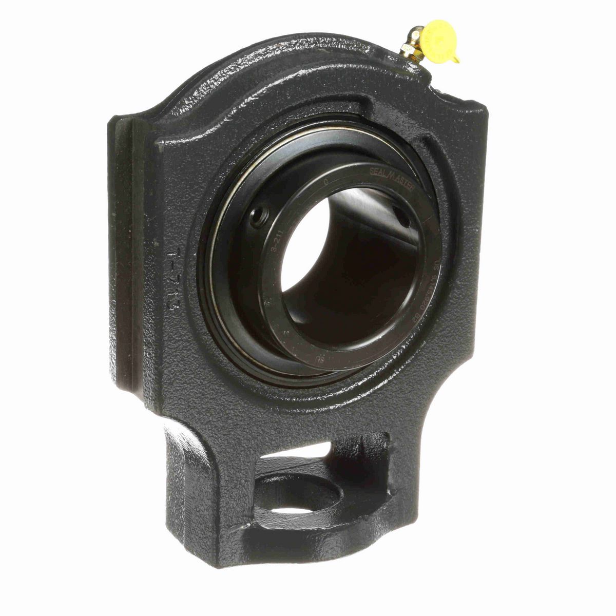 Sealmaster Mounted Cast Iron Wide Slot Take Up Ball Bearing - 52100 Bearing Steel, Black Oxided - Setscrew Lock - MST-43