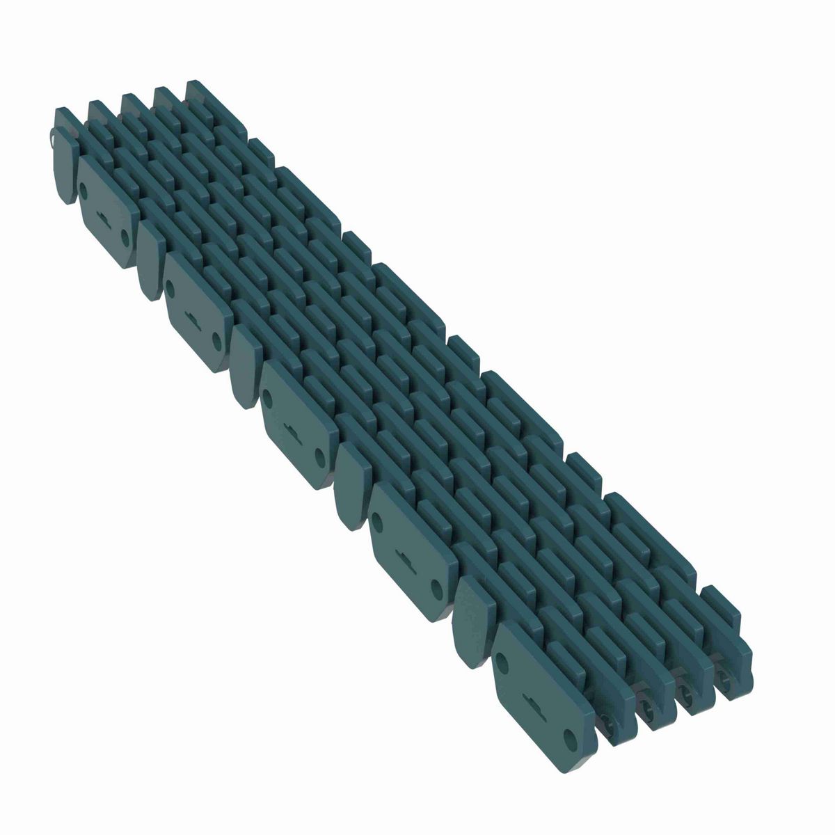 Rexnord 1000RRR Straight Running Raised Rib Rail Track, Material: Green Low Friction Acetal, Width: 48mm, Pitch: 1in - 871.00.01