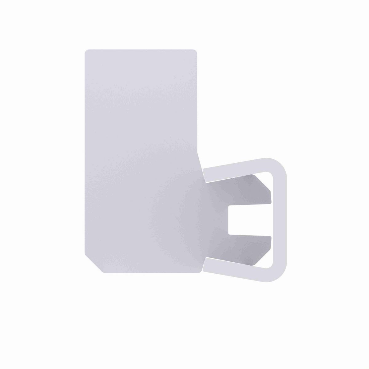 System Plast Tab Chain Guide Rail: 1.19"W X 1.07"H X 120"L White UHMW-PE - VG-SSTG-02-10