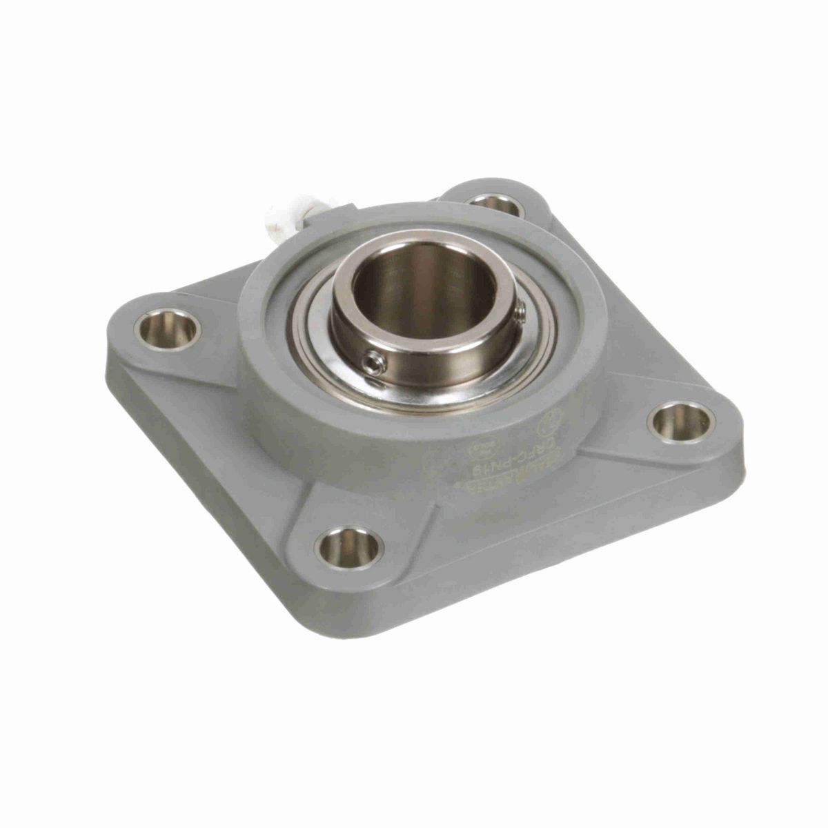 Sealmaster Mounted Composite Four Bolt Flange Ball Bearing - 52100 Bearing Steel, Phosphorus Nickel Coated - Setscrew Lock - Corrosion Resistant - CRFC-PN19